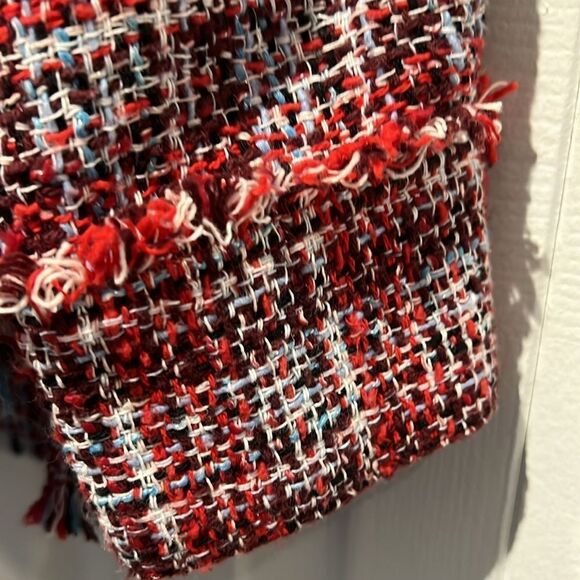 C&A Red Multicoloured Tweed European Jacket Shacket Size‎ EU 36 US M/L - Picture 7 of 16